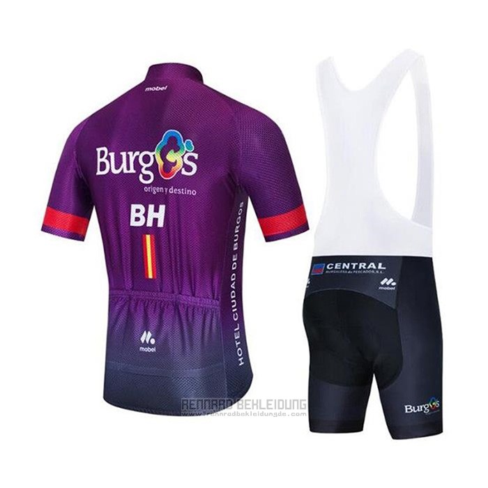 2020 Fahrradbekleidung Burgos BH Fuchsie Trikot Kurzarm und Tragerhose